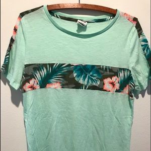 Pink Victoria’s Secret tropical print T-shirt